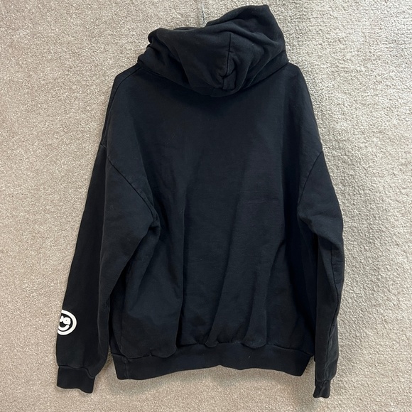 Don't Forget to Smile Heavy Fleece Hoodie Grunge Size XL - Picture 5 of 11